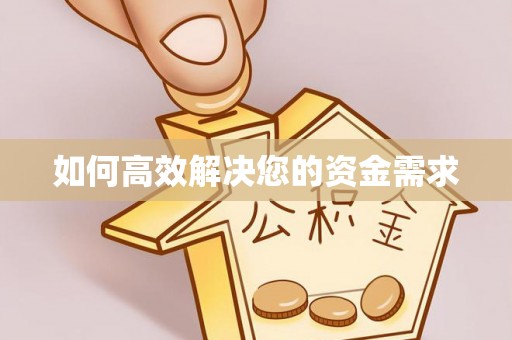 龙湖如何高效解决您的资金需求
